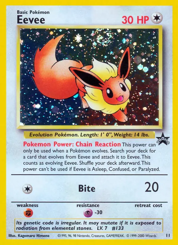 PokeDATA - Check current Pokemon card values for Eevee 11!